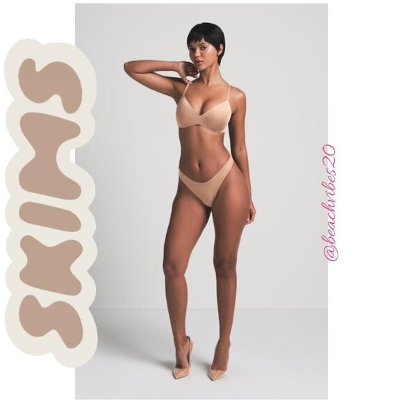 SKIMS Wireless Form Push-Up Plunge Bra Sienna 36C NWT O-413